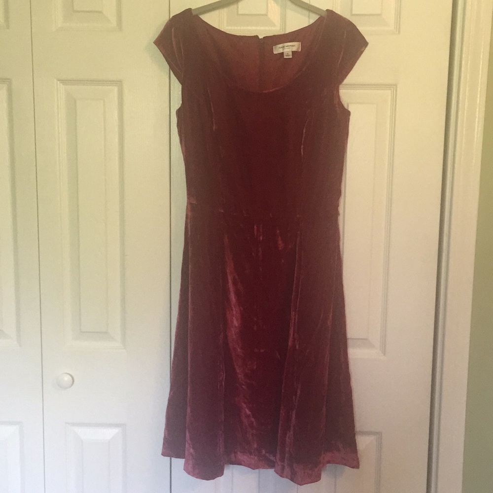 Velvet-look red size 4 dress. Never worn.